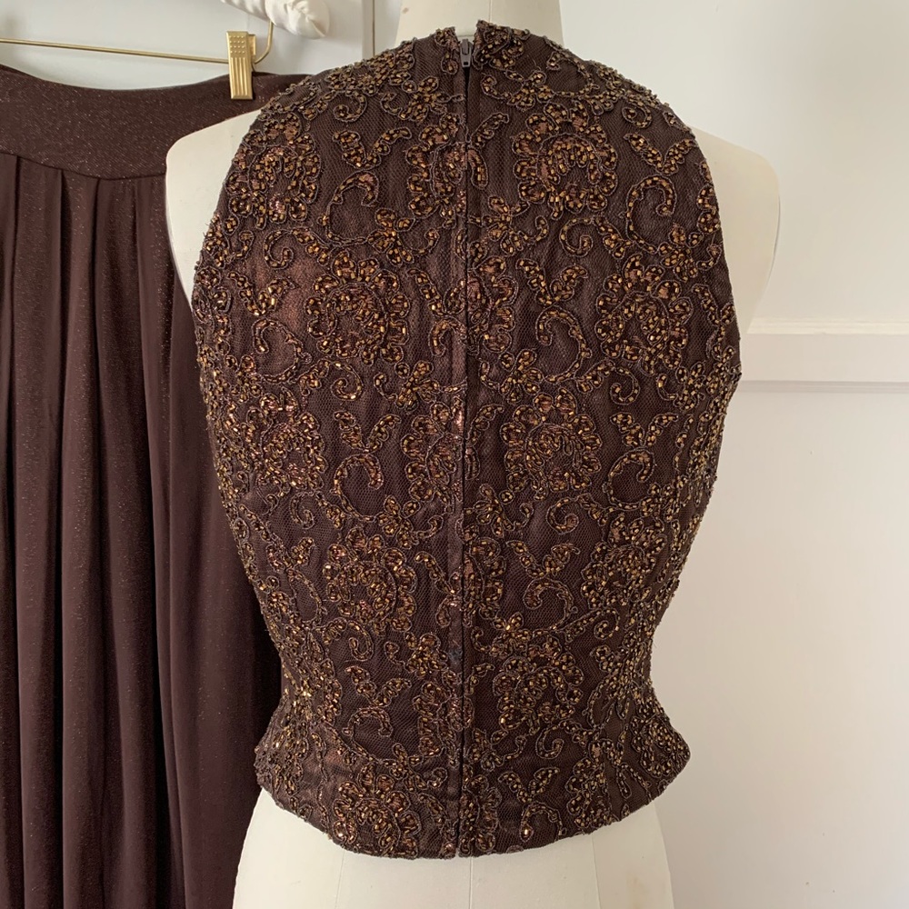 Y2K Carmen Marc Valvo Sequin Evening Top - Picture 2 of 4